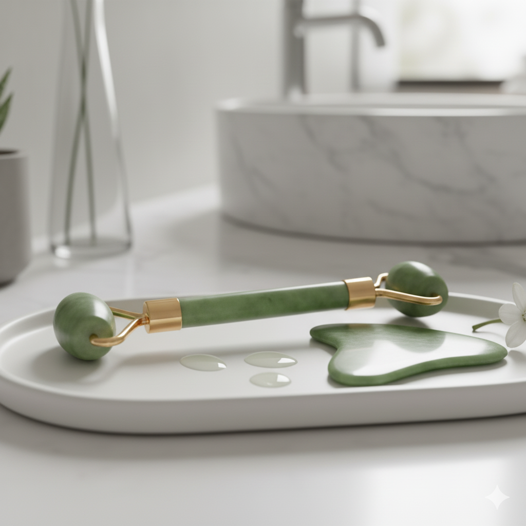 Set de Rodillo de Jade y Gua Sha