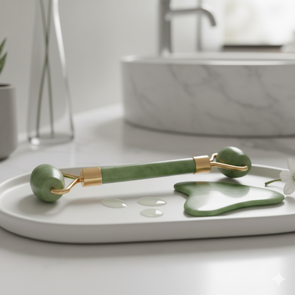 Set de Rodillo de Jade y Gua Sha
