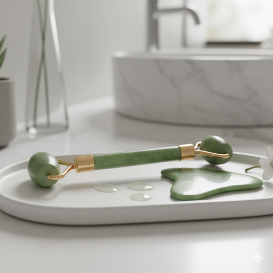 Set de Rodillo de Jade y Gua Sha